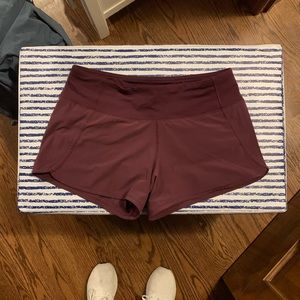 Lululemon speed up shorts 4” garnet